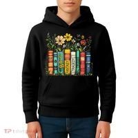 Fantasy Drama Tragedy Book Floral Subtle Anti Trump Kids Hoodie thumb 4