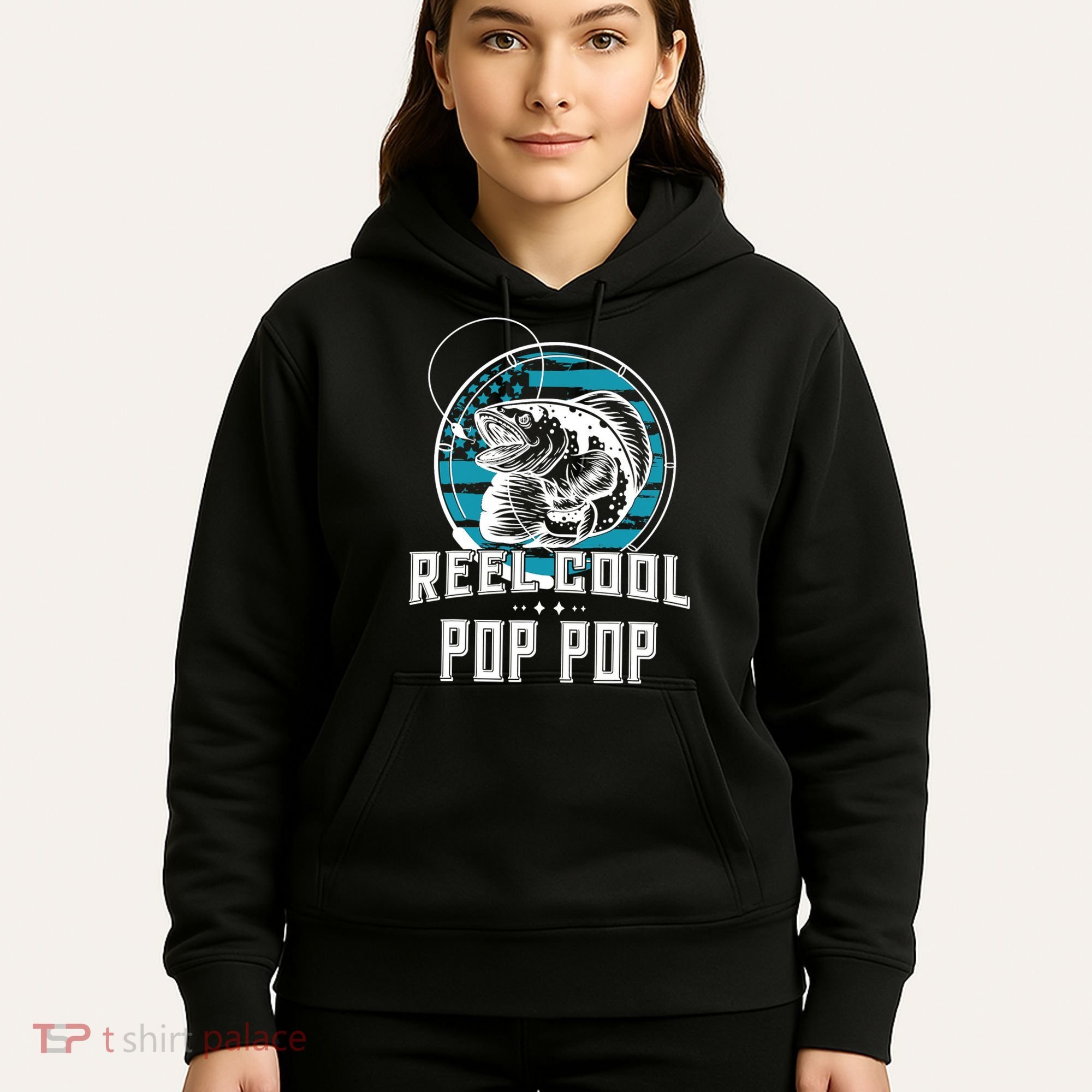 Fathers Day Tee Reel Cool Pop Pop Fishing Hoodie
