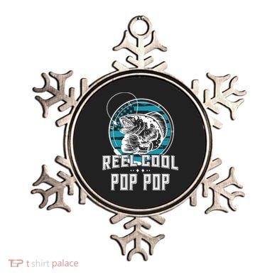 Fathers Day Tee Reel Cool Pop Pop Fishing Ornament