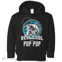 Fathers Day Tee Reel Cool Pop Pop Fishing Toddler Hoodie thumb 0