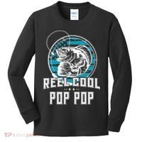 Fathers Day Tee Reel Cool Pop Pop Fishing Kids Long Sleeve Shirt thumb 0