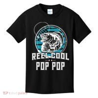 Fathers Day Tee Reel Cool Pop Pop Fishing Kids T-Shirt thumb 0