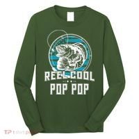 Fathers Day Tee Reel Cool Pop Pop Fishing Long Sleeve Shirt thumb 0