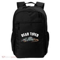 Funny Dead Tired Dead Rat Mouse Backpack thumb 0