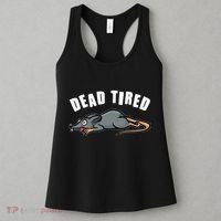 Funny Dead Tired Dead Rat Mouse Women's Tank Top thumb 3