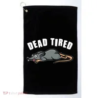 Funny Dead Tired Dead Rat Mouse Golf Towel thumb 0