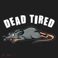 Funny Dead Tired Dead Rat Mouse Golf Towel thumb 3