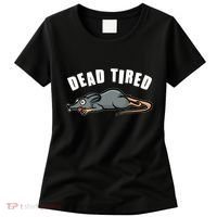 Funny Dead Tired Dead Rat Mouse Women's T-Shirt thumb 0
