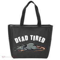 Funny Dead Tired Dead Rat Mouse Tote Bag thumb 0