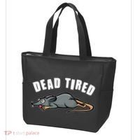 Funny Dead Tired Dead Rat Mouse Tote Bag thumb 3