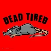 Funny Dead Tired Dead Rat Mouse Santa Hat thumb 1
