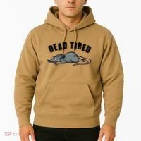 Funny Dead Tired Dead Rat Mouse Hoodie thumb 2