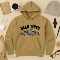 Funny Dead Tired Dead Rat Mouse Hoodie thumb 3
