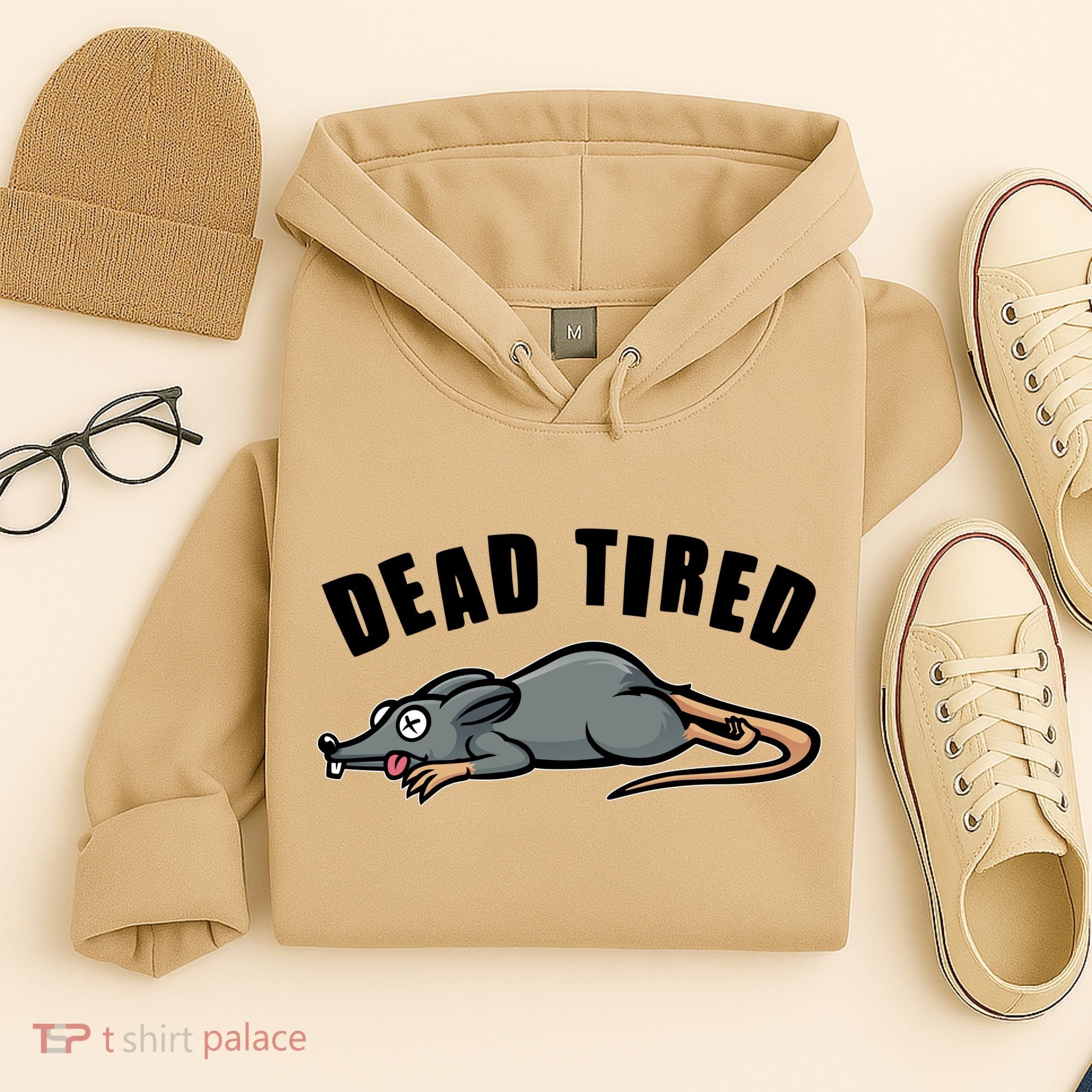 Funny Dead Tired Dead Rat Mouse Hoodie