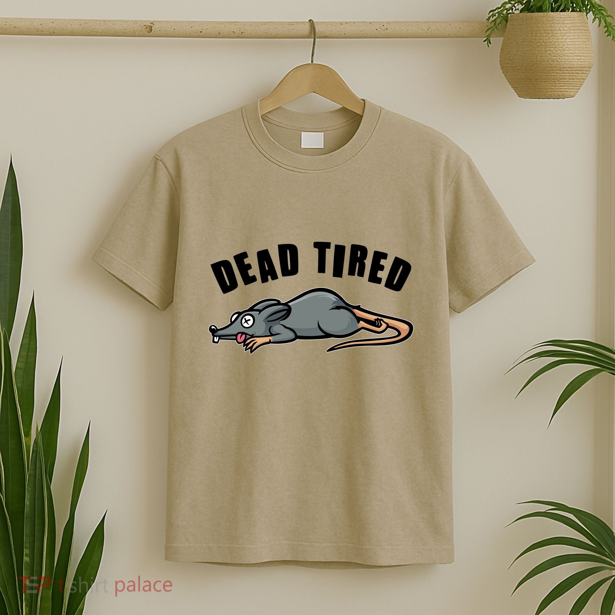 Funny Dead Tired Dead Rat Mouse T-Shirt