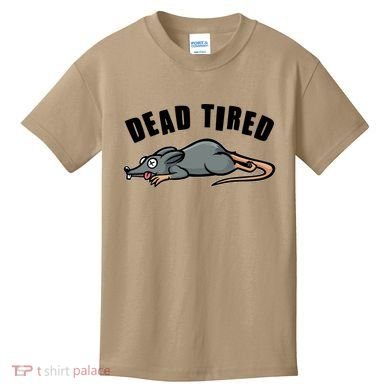 Funny Dead Tired Dead Rat Mouse Kids T-Shirt