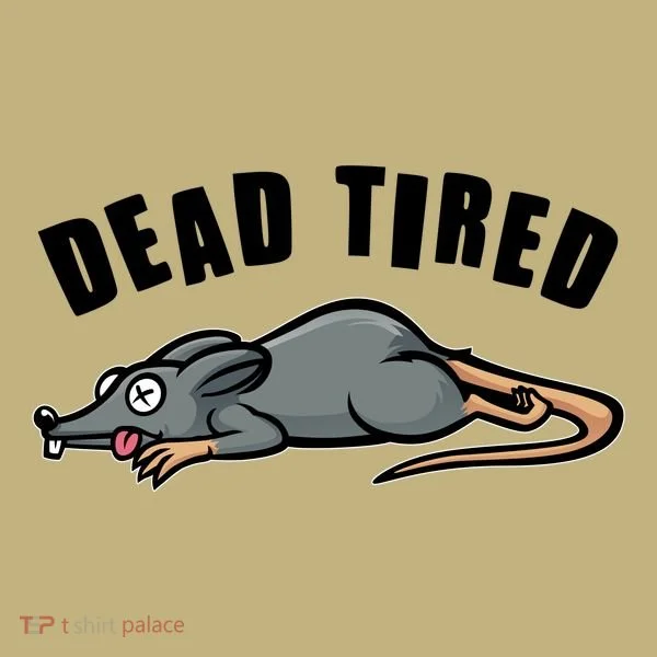 Funny Dead Tired Dead Rat Mouse Kids T-Shirt