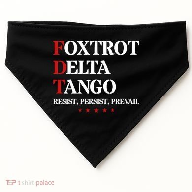 Foxtrot Delta Tango  Antitrump USA-Made Doggie Bandana