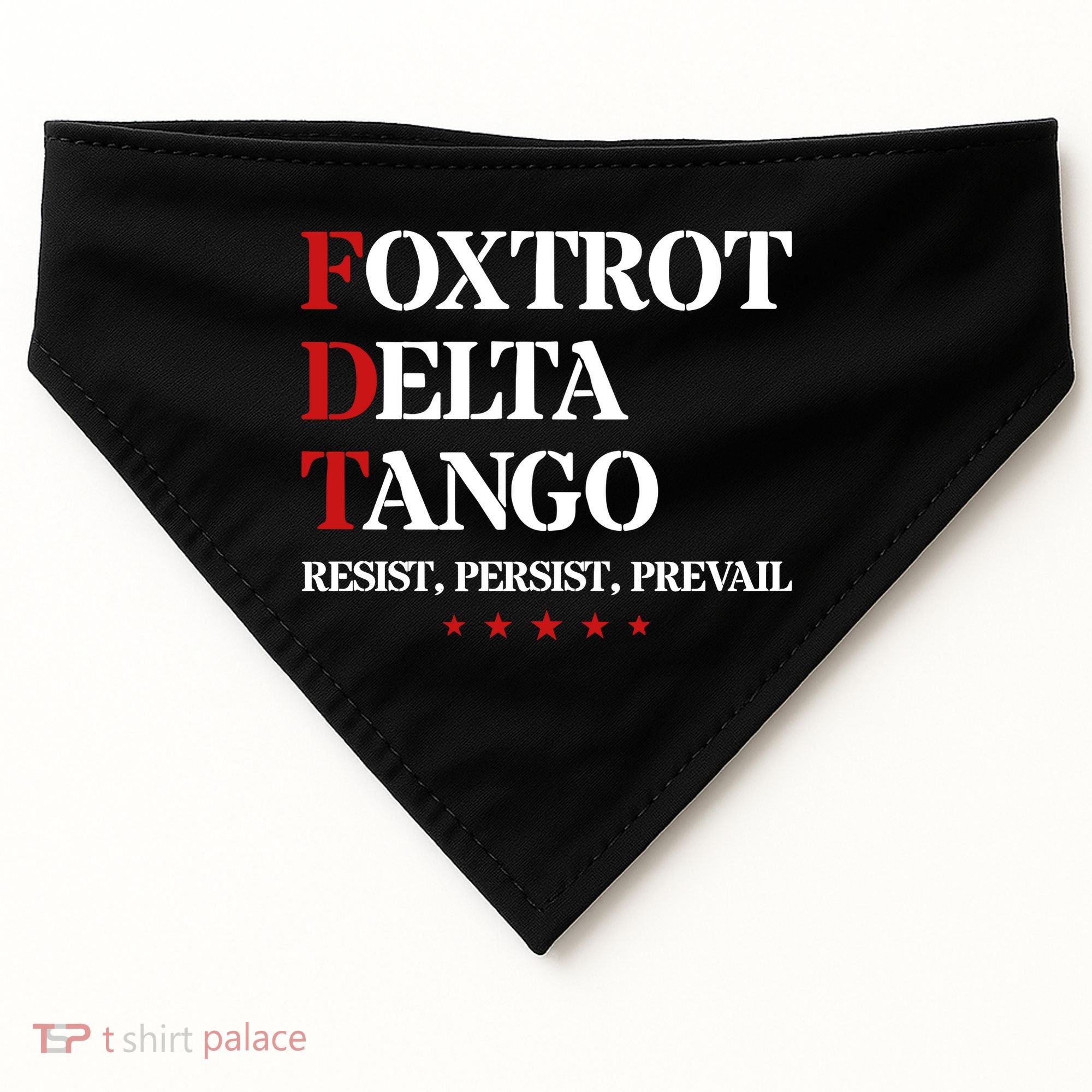 Foxtrot Delta Tango  Antitrump USA-Made Doggie Bandana