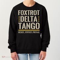 Foxtrots Deltas Tangos Resist Camo Camouflage Parks Hunting Women's Sweatshirt thumb 0