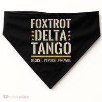 Foxtrots Deltas Tangos Resist Camo Camouflage Parks Hunting USA-Made Doggie Bandana thumb 0