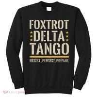 Foxtrots Deltas Tangos Resist Camo Camouflage Parks Hunting Sweatshirt thumb 0