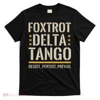 Foxtrots Deltas Tangos Resist Camo Camouflage Parks Hunting T-Shirt thumb 0