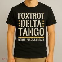Foxtrots Deltas Tangos Resist Camo Camouflage Parks Hunting T-Shirt thumb 3