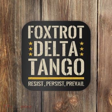 Foxtrots Deltas Tangos Resist Camo Camouflage Parks Hunting Coaster