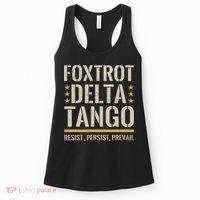 Foxtrots Deltas Tangos Resist Camo Camouflage Parks Hunting Women's Tank Top thumb 0