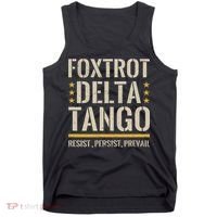 Foxtrots Deltas Tangos Resist Camo Camouflage Parks Hunting Tank Top thumb 0