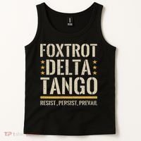 Foxtrots Deltas Tangos Resist Camo Camouflage Parks Hunting Tank Top thumb 2
