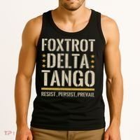 Foxtrots Deltas Tangos Resist Camo Camouflage Parks Hunting Tank Top thumb 3