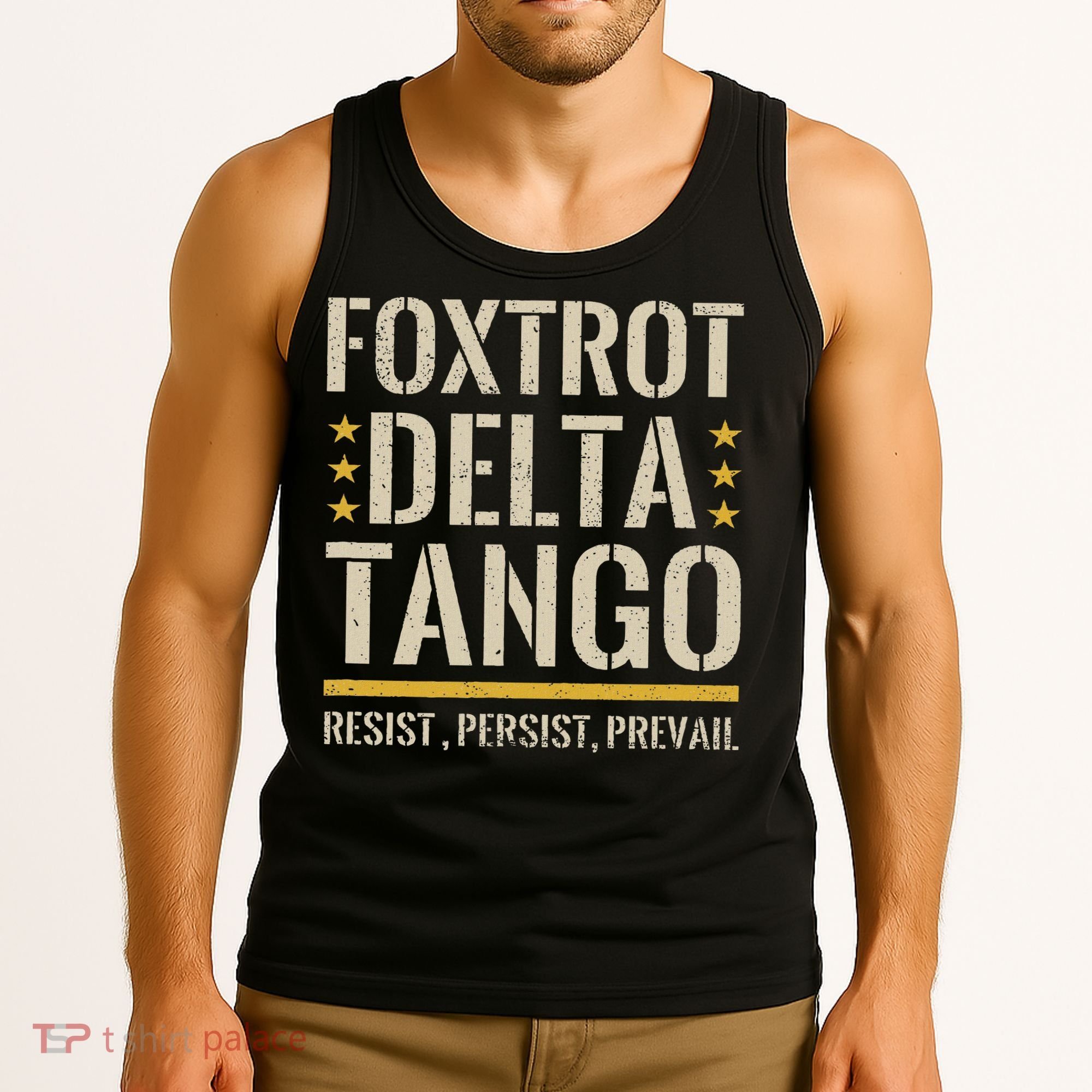 Foxtrots Deltas Tangos Resist Camo Camouflage Parks Hunting Tank Top
