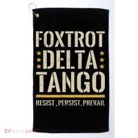 Foxtrots Deltas Tangos Resist Camo Camouflage Parks Hunting Golf Towel thumb 0