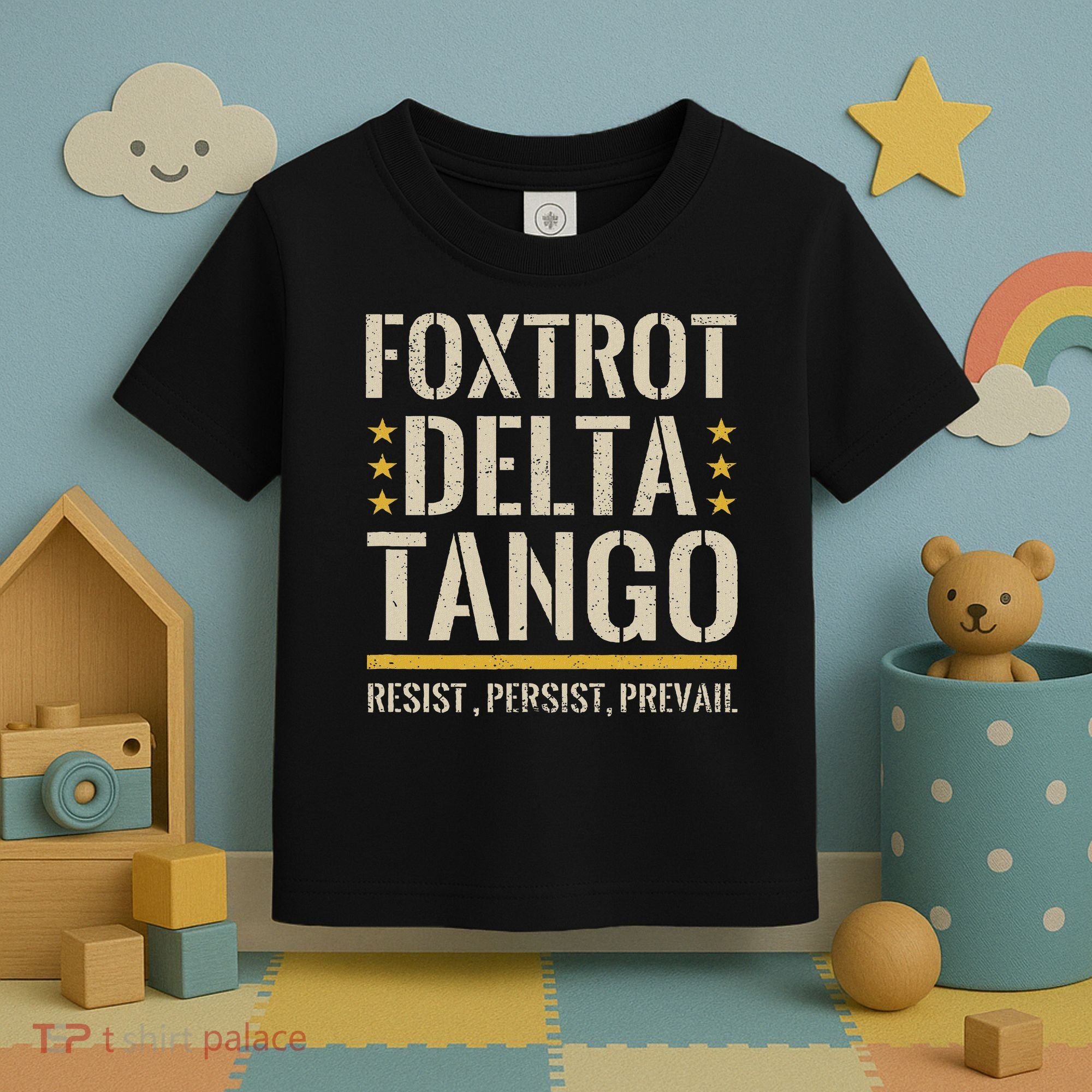 Foxtrots Deltas Tangos Resist Camo Camouflage Parks Hunting Toddler T-Shirt