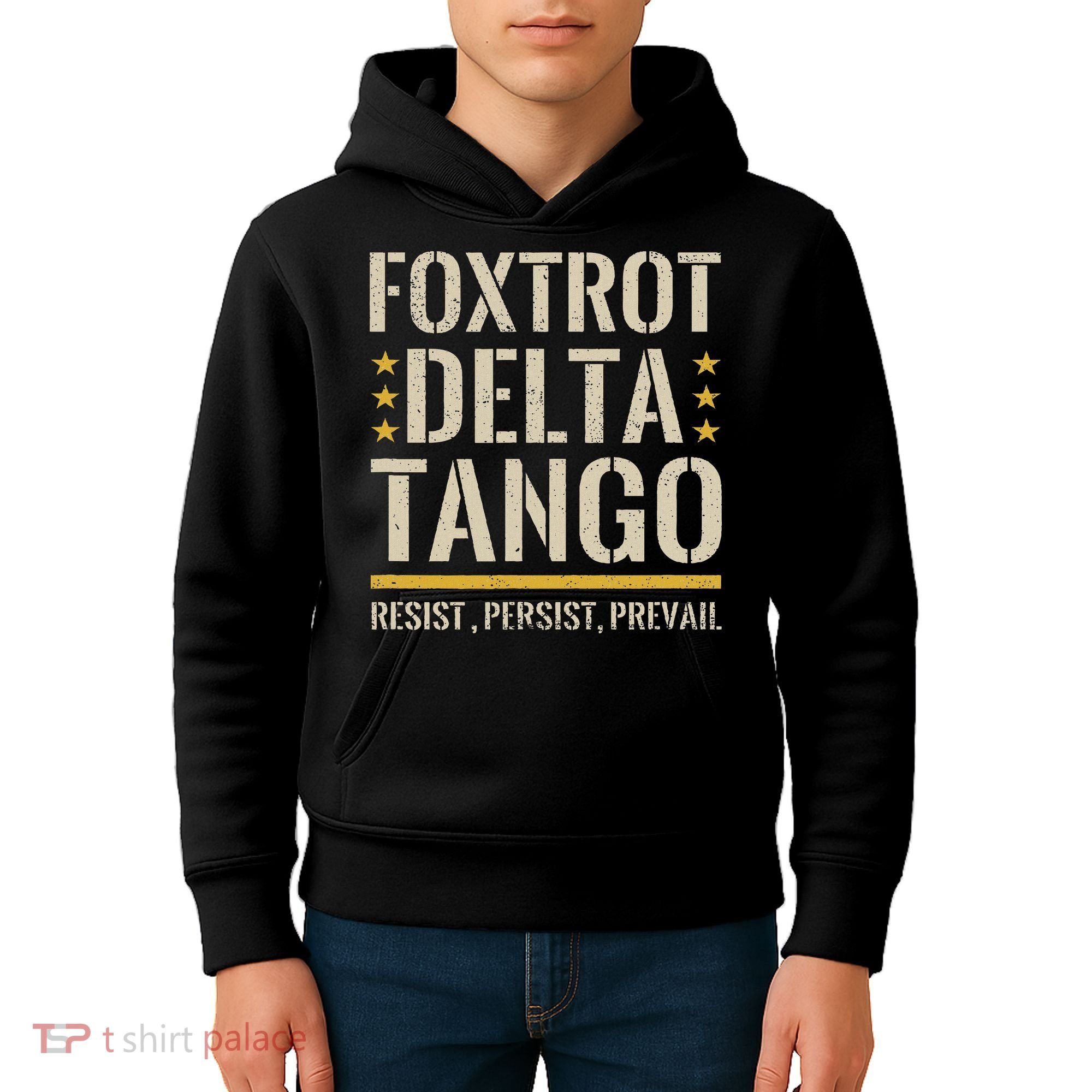 Foxtrots Deltas Tangos Resist Camo Camouflage Parks Hunting Kids Hoodie