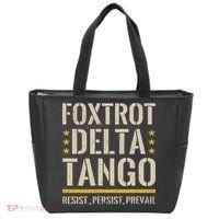 Foxtrots Deltas Tangos Resist Camo Camouflage Parks Hunting Tote Bag thumb 0