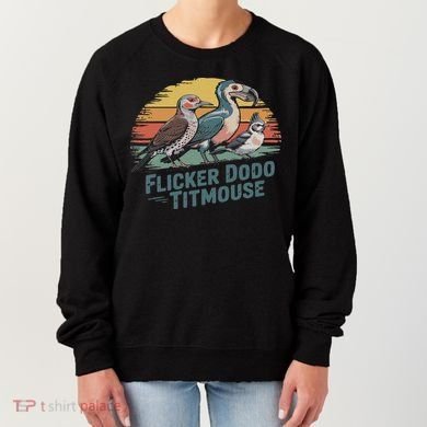 Flicker Dodo Titmouse Funny Retro Bird Lovers Design Women's Sweatshirt