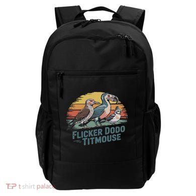Flicker Dodo Titmouse Funny Retro Bird Lovers Design Backpack