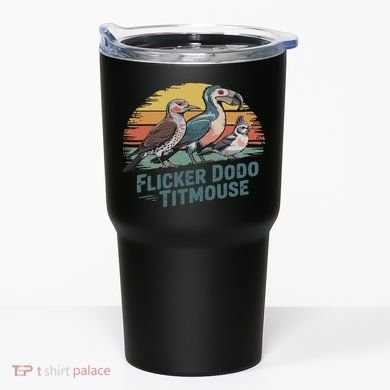 Flicker Dodo Titmouse Funny Retro Bird Lovers Design Tumbler