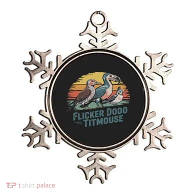 Flicker Dodo Titmouse Funny Retro Bird Lovers Design Ornament