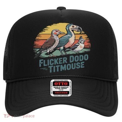Flicker Dodo Titmouse Funny Retro Bird Lovers Design Hat