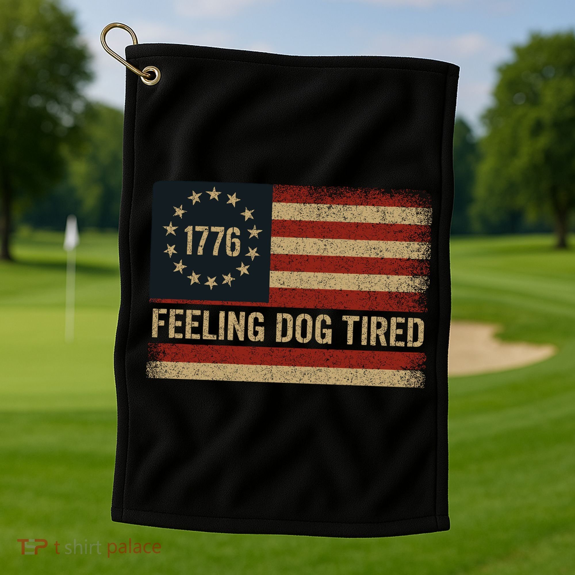 Feeling Dog Tired Fdt Anti Trump Golf Towel