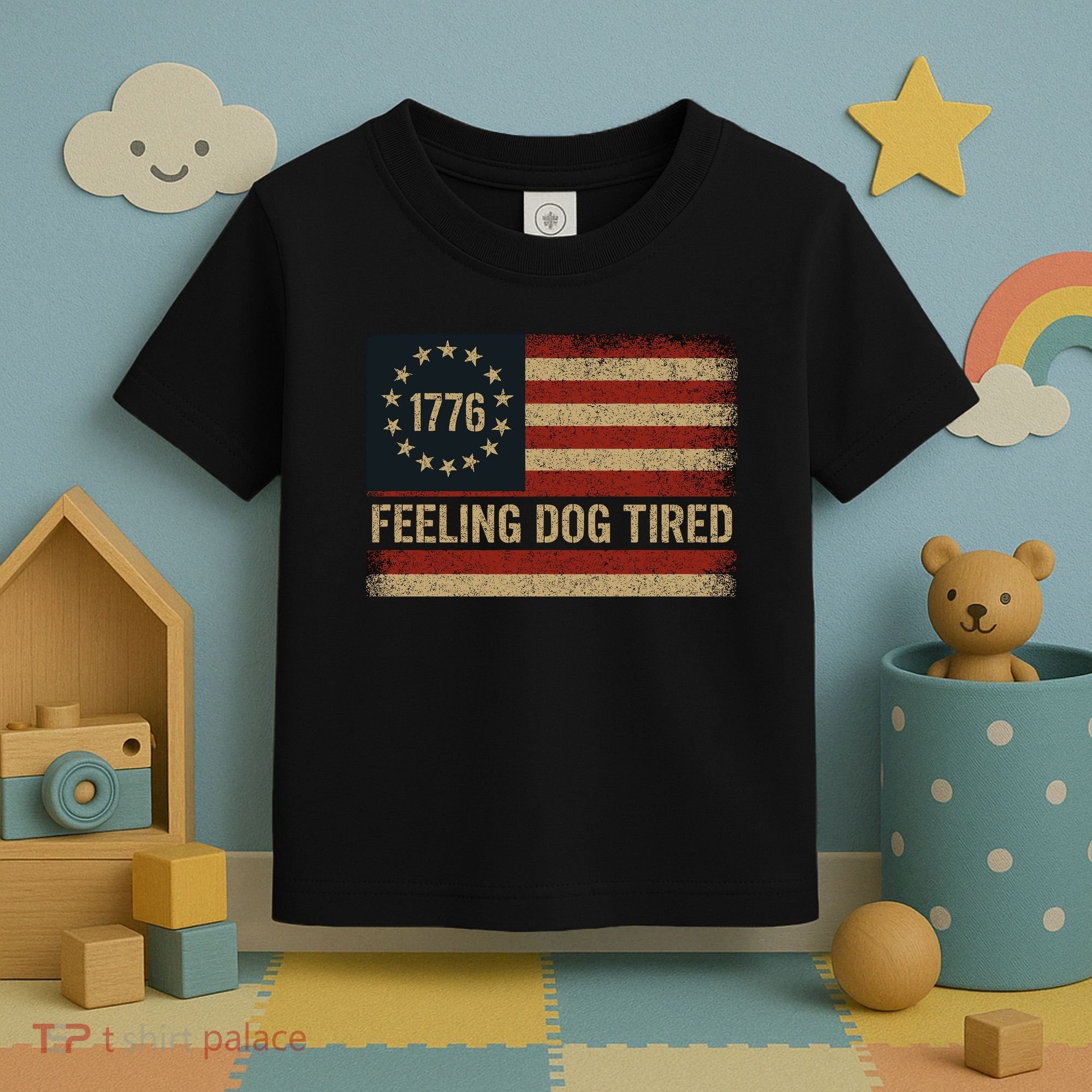 Feeling Dog Tired Fdt Anti Trump Toddler T-Shirt
