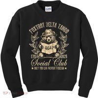 Foxtrot Delta Tango Social Club Only You Can Prevent Fascism  Kids Sweatshirt thumb 0
