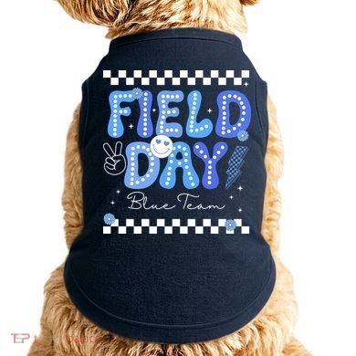 Field Day Trip Blue Team Color Game Competition Doggie Tank