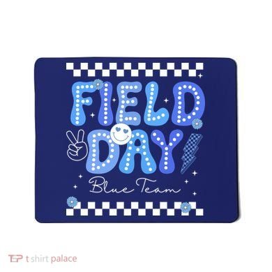Field Day Trip Blue Team Color Game Competition Mousepad
