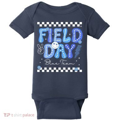 Field Day Trip Blue Team Color Game Competition Baby Bodysuit