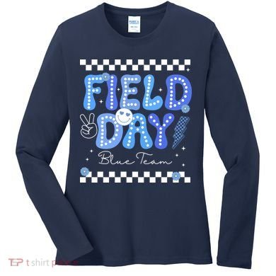 Field Day Trip Blue Team Color Game Competition Women's Long Sleeve Shirt